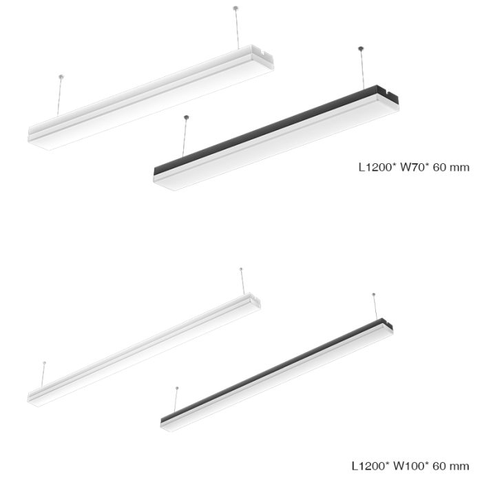 Luminaire LED Plafond Haute Qualité MLL003-A L0302N Haute Luminosité Multifonctionnelle Noir 40W 4000k 4000LM KOSOOM-Luminaire linéaire noir