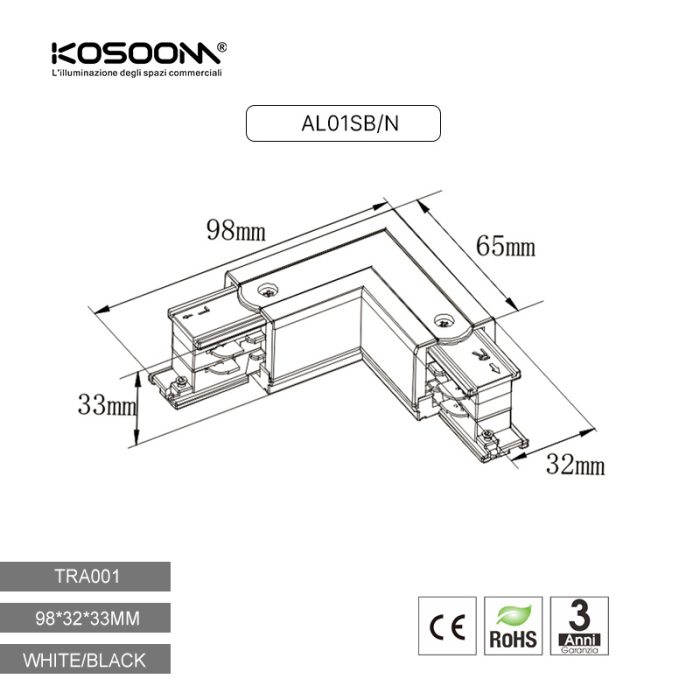 Joint L blanc gauche TRA001-AL01SB Kosoom-Accessoires