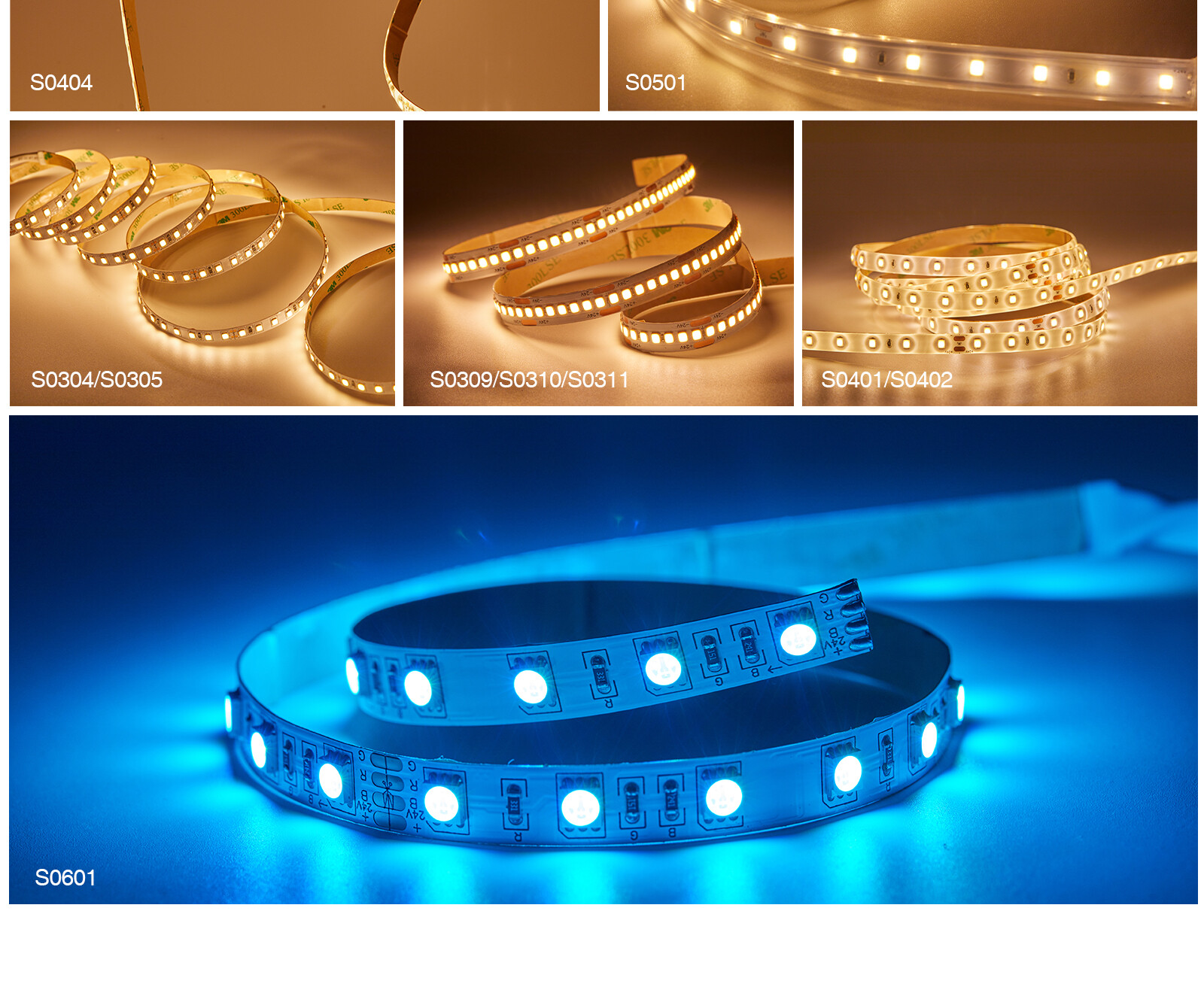 Ruban LED enfichable,IP20,DC24V,8W/m,3000K,959 lm/M,120LEDS,MT,120˚vCRI≥80,Étanche et anti-poussière-Ruban LED 24V--16